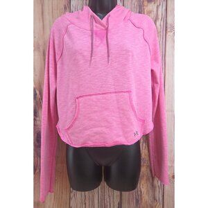 Under Armour Pink Cropped Hoodie Womens Size Small